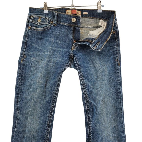 Old Navy Jeans Women’s 5 Pocket Medium Wash Straight leg stretch Blue  6 - Picture 5 of 11